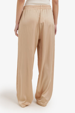Wide-Leg Satin Pants