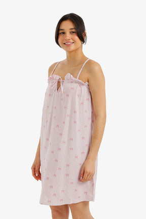 Striped Bow Nightgown