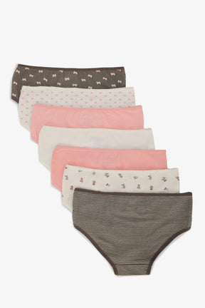 Pack of 7 Colored Brief Panties