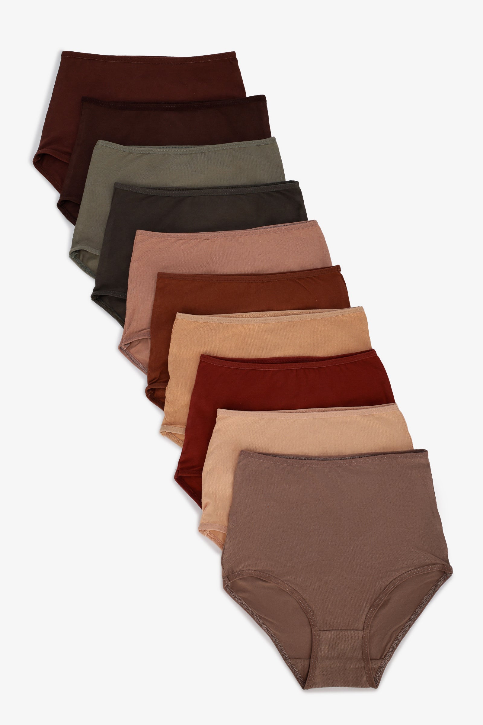 Pack of 10 Colored Full Brief Panties