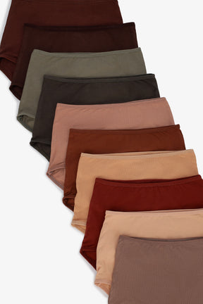 Pack of 10 Colored Full Brief Panties