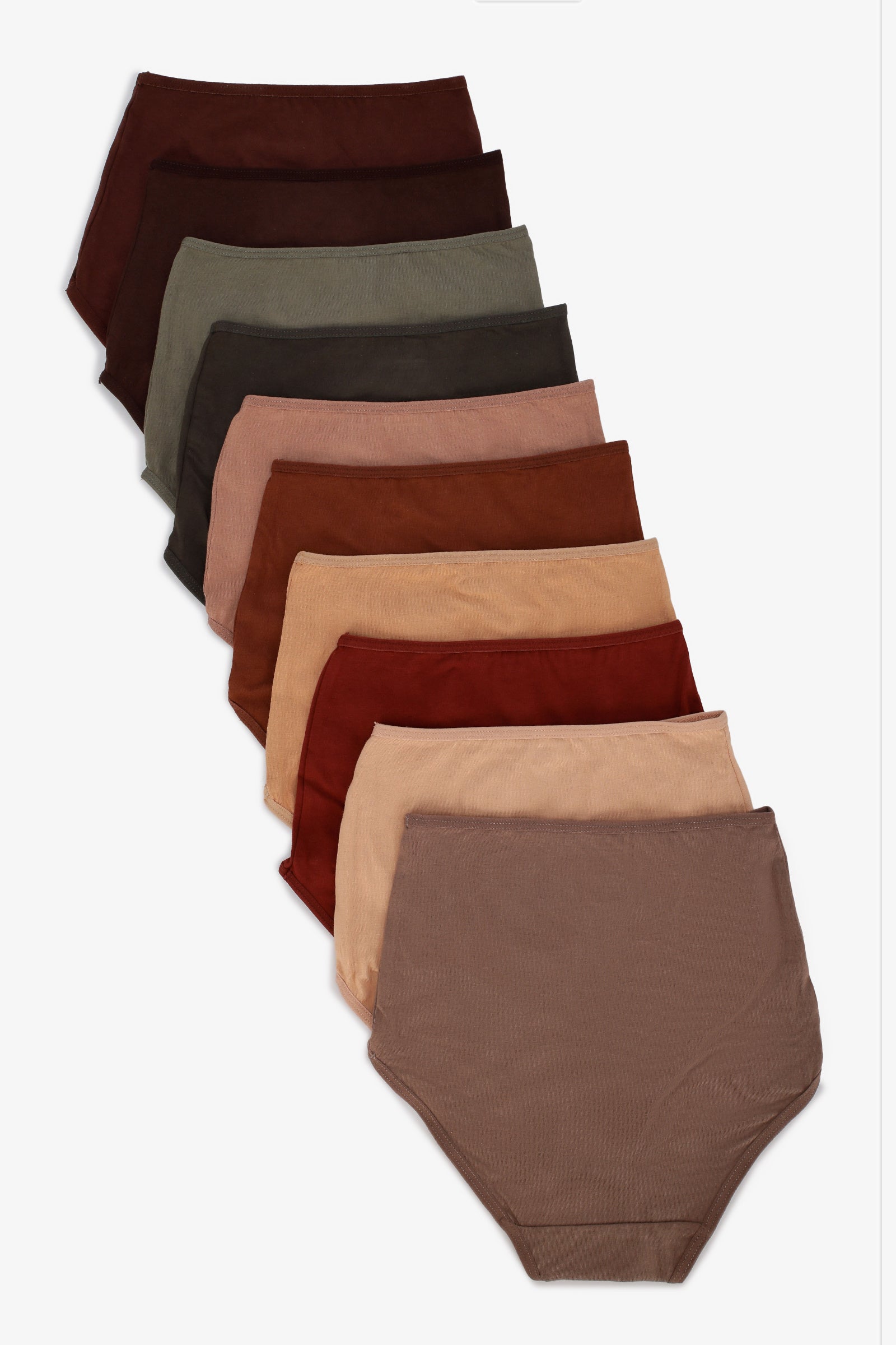 Pack of 10 Colored Full Brief Panties