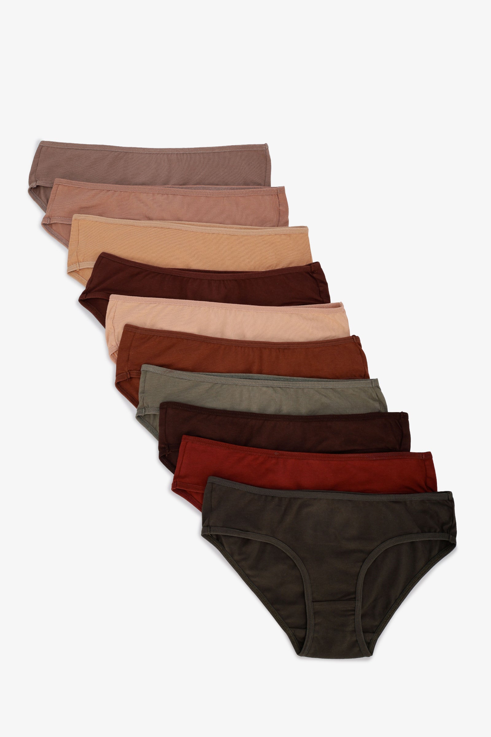 Pack of 10 Colored Bikini Panties