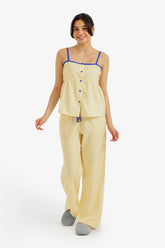 Sleeveless Checkered Pyjama Set