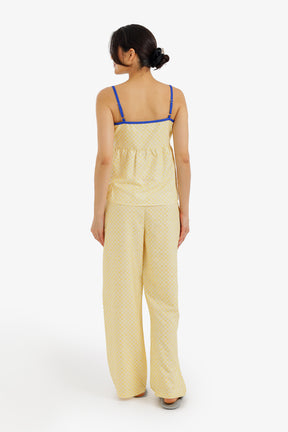 Sleeveless Checkered Pyjama Set