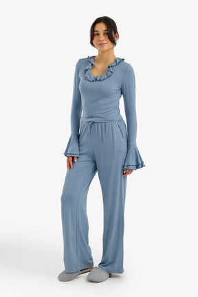 Ruffle-Trim Pyjama Set