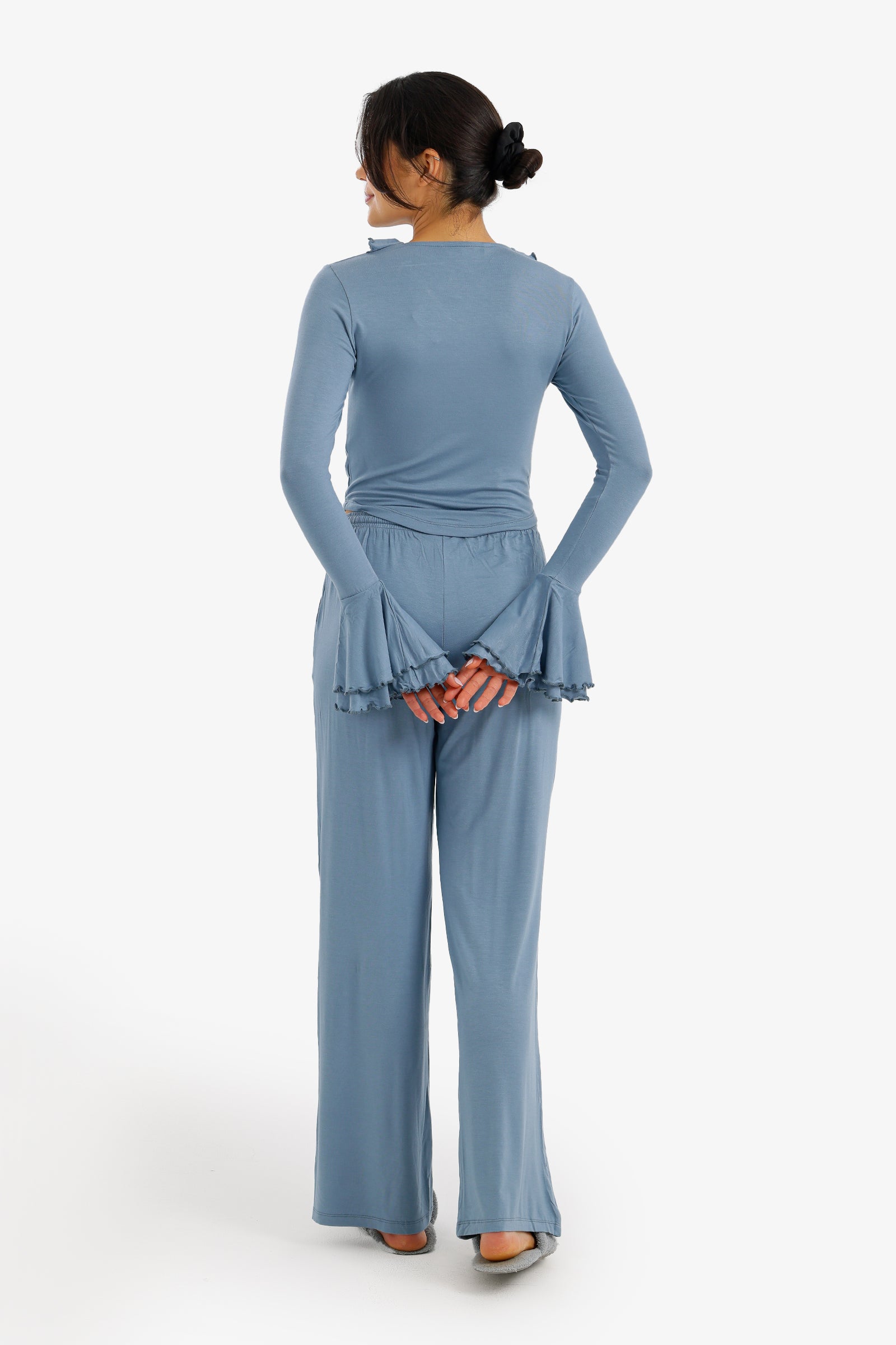 Ruffle-Trim Pyjama Set