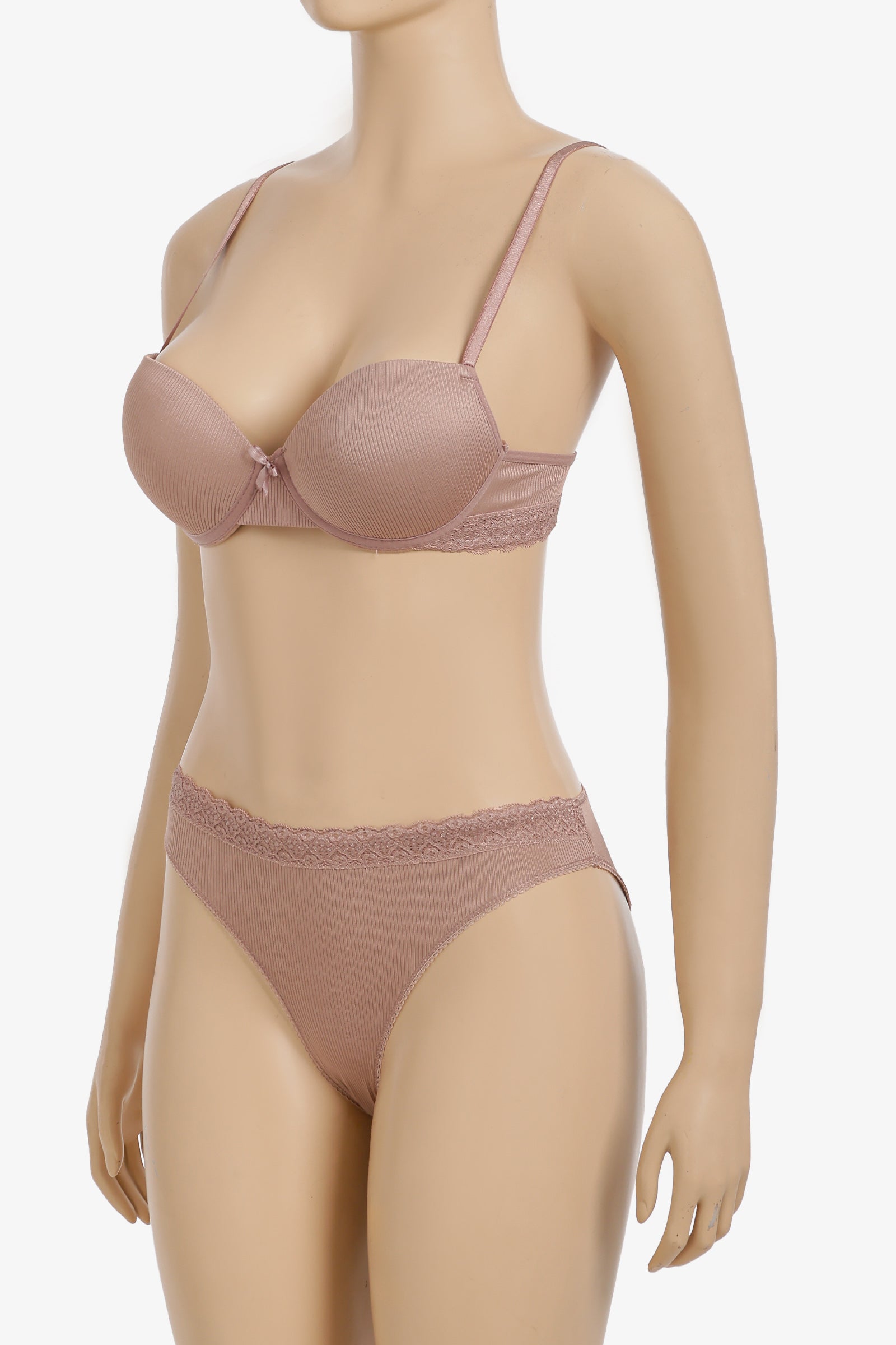 Lace Detailed Ribbed Set