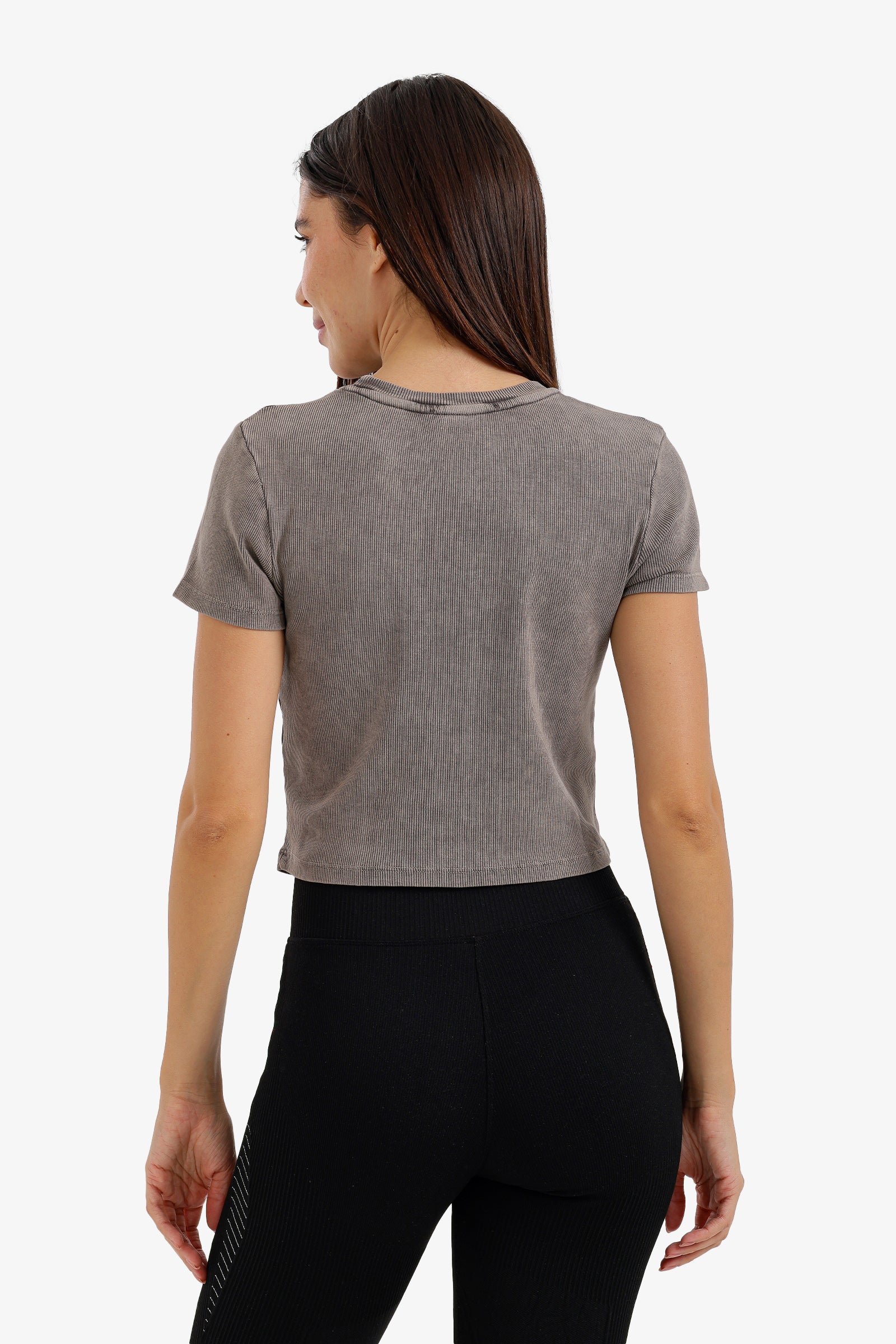 Stitched Panel Cropped Top