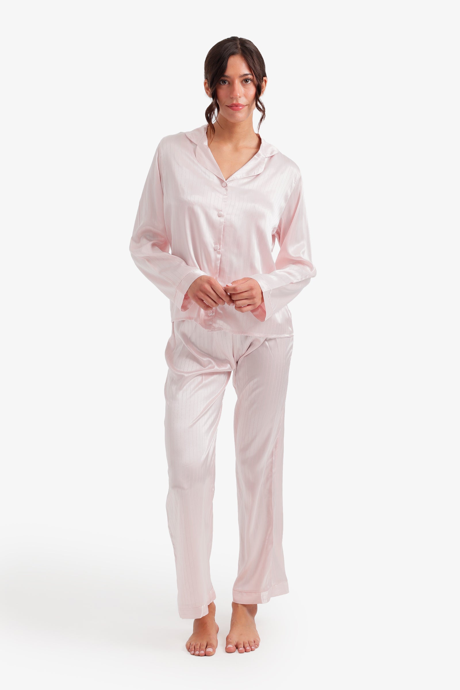 Pinstripe Satin Pyjama