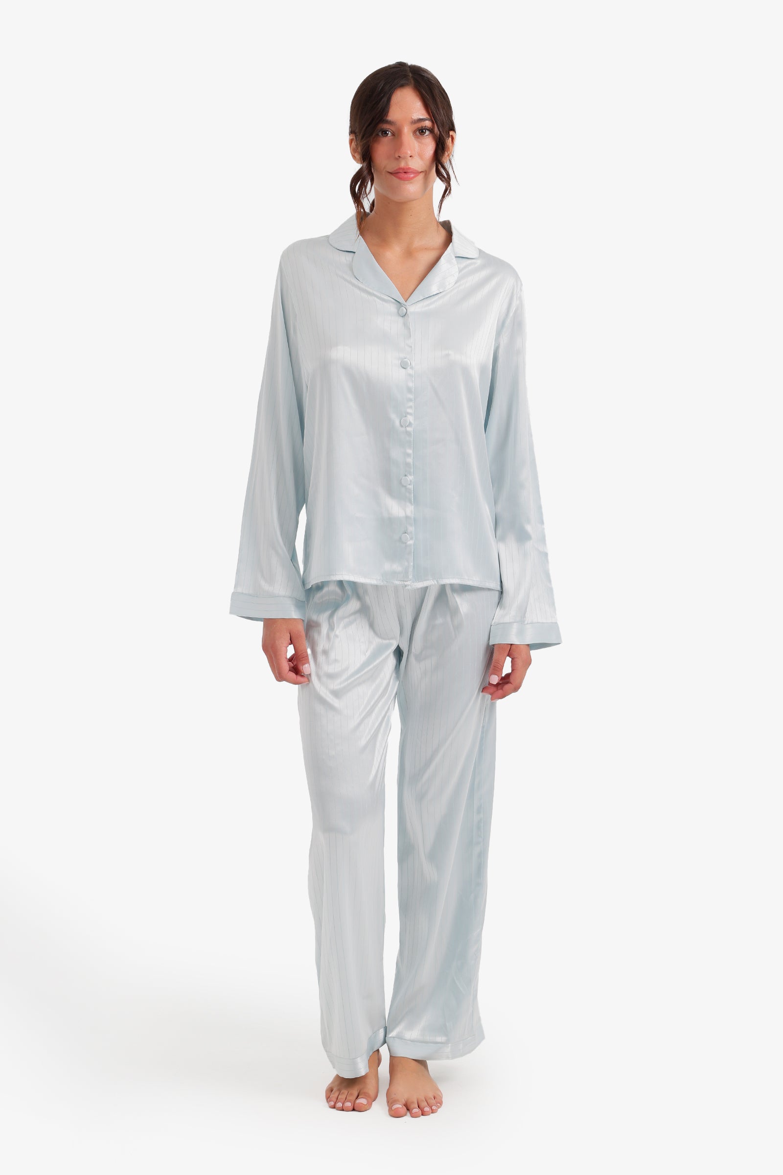 Pinstripe Satin Pyjama