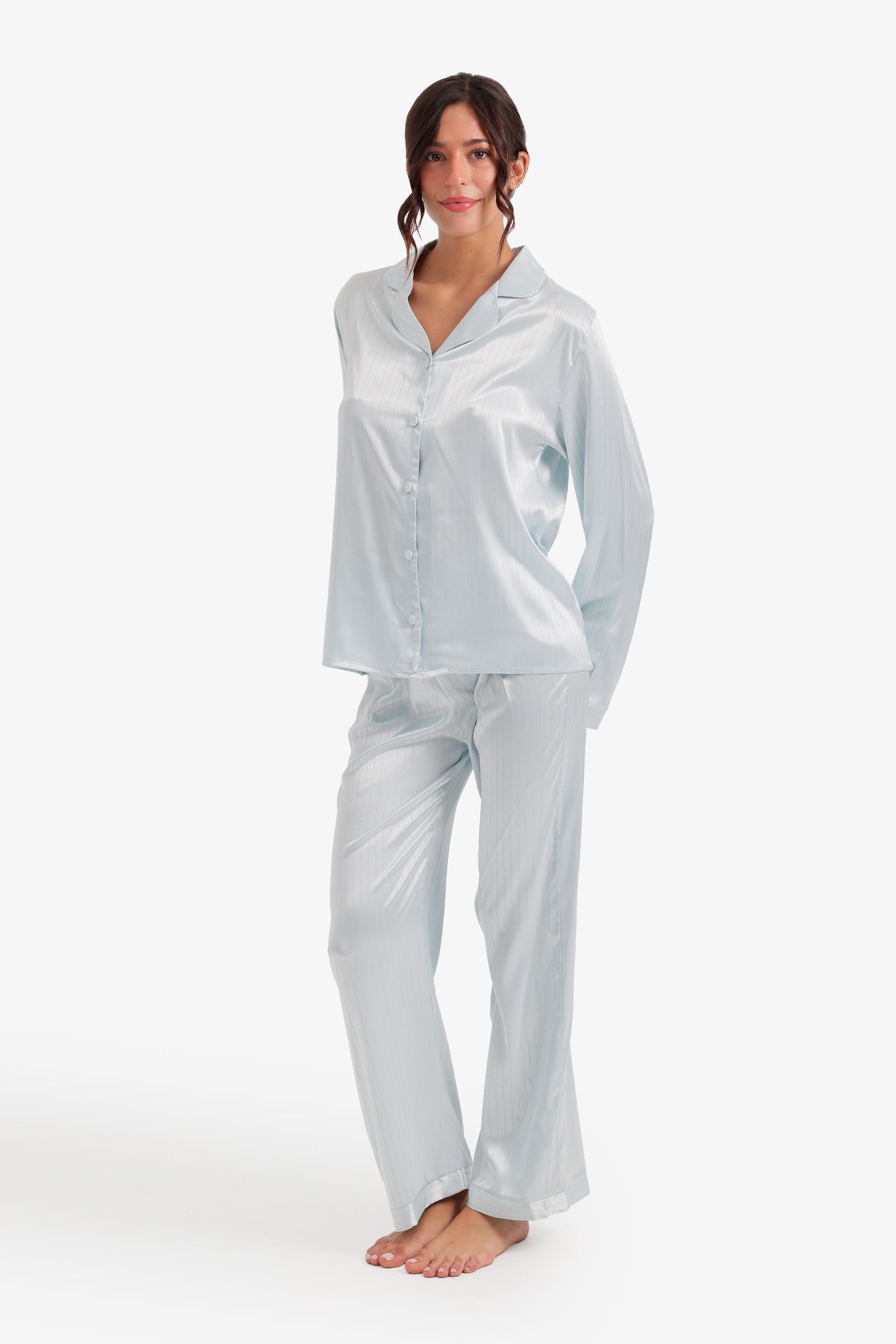 Pinstripe Satin Pyjama