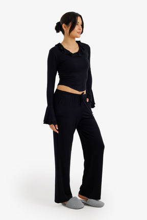 Ruffle-Trim Pyjama Set