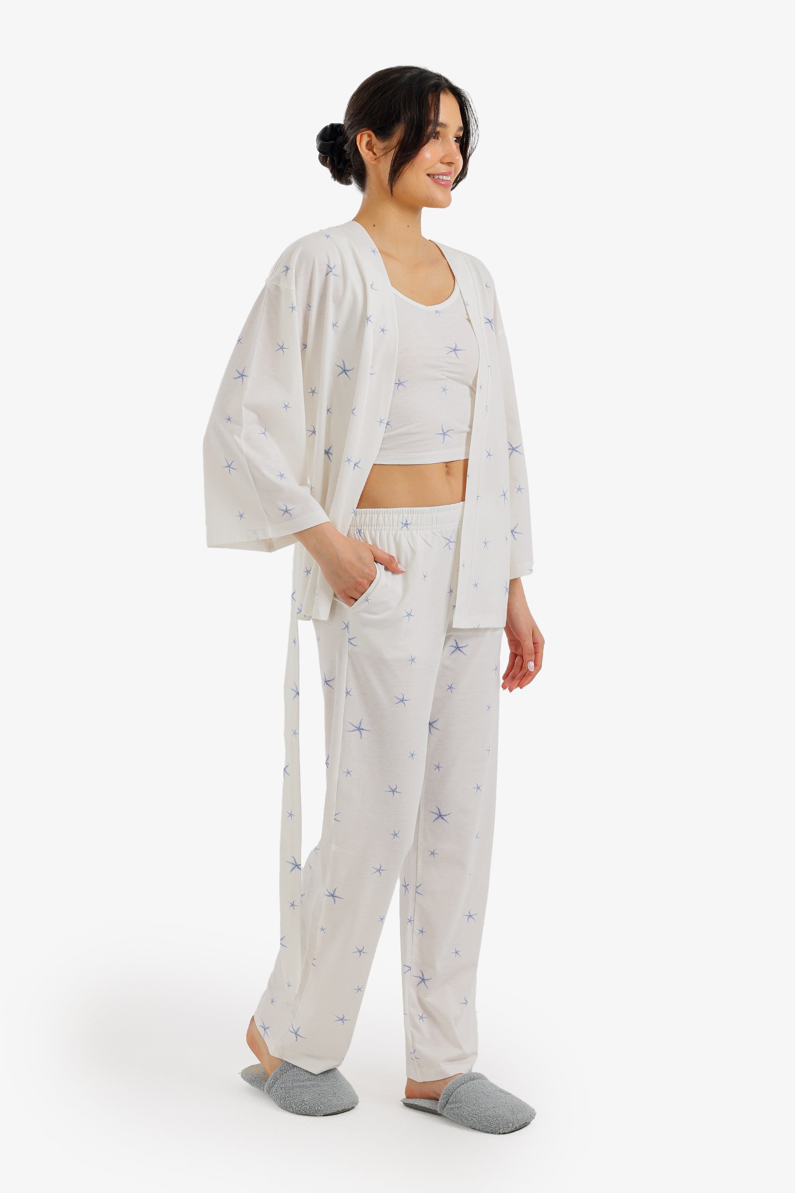 3-Piece Star Print Pyjama Set