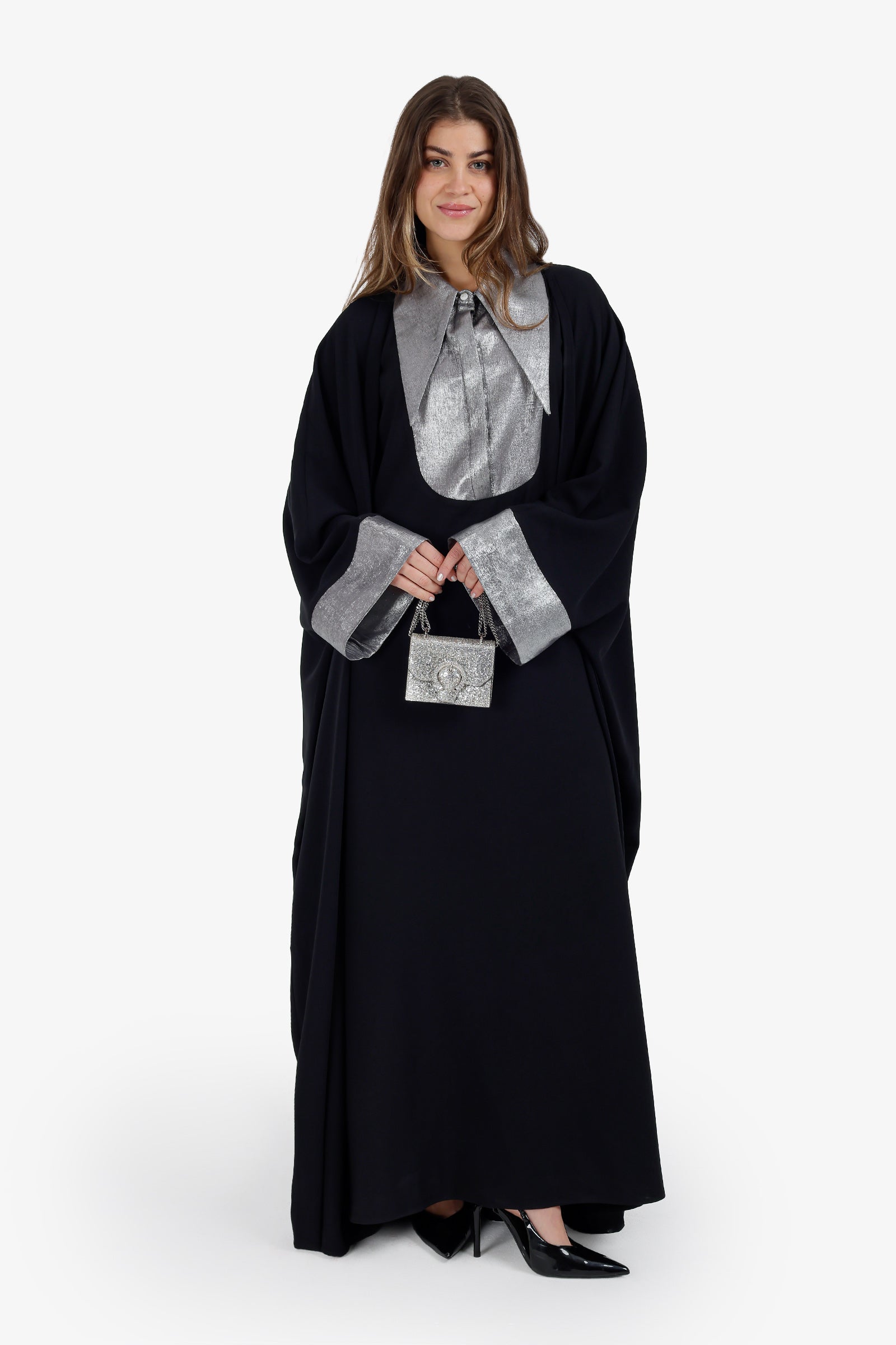 Contrast Cuff Maxi Cardigan