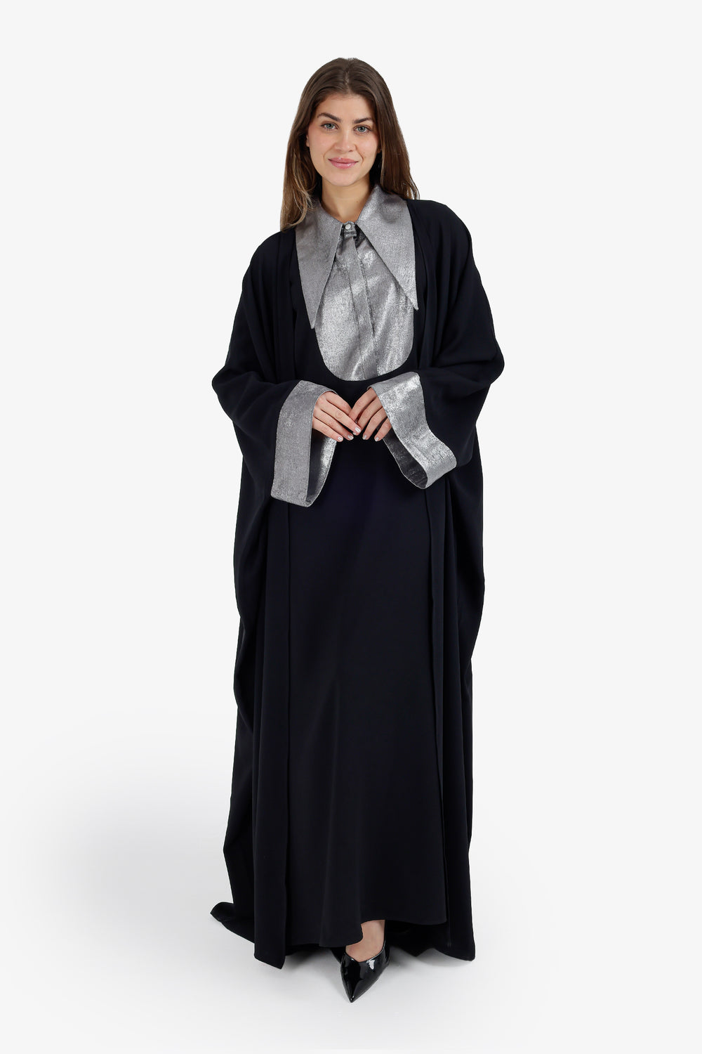 Contrast Cuff Maxi Cardigan