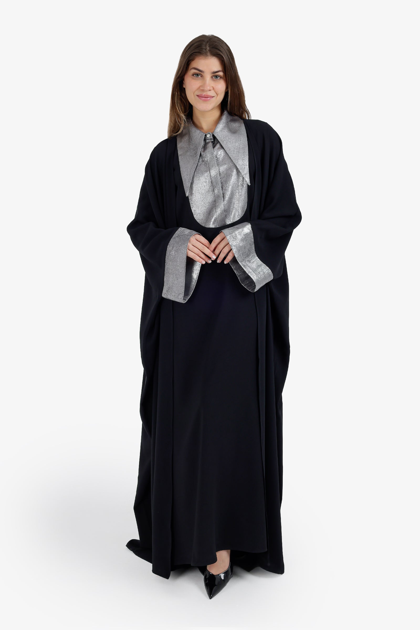 Contrast Cuff Maxi Cardigan
