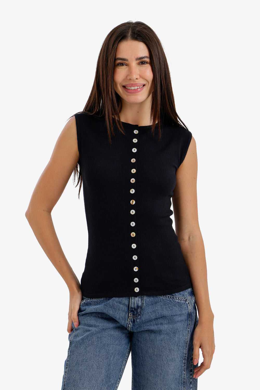 Wool Button-Down Top