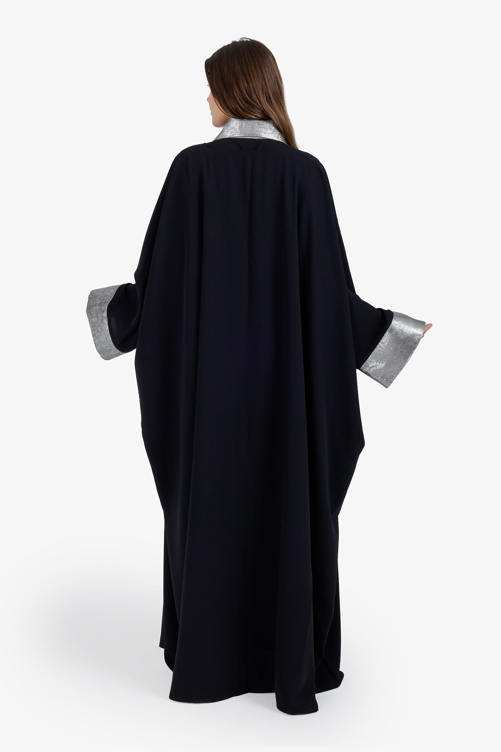 Contrast Cuff Maxi Cardigan