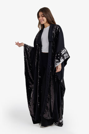 Sequin Detailed Maxi Kimono
