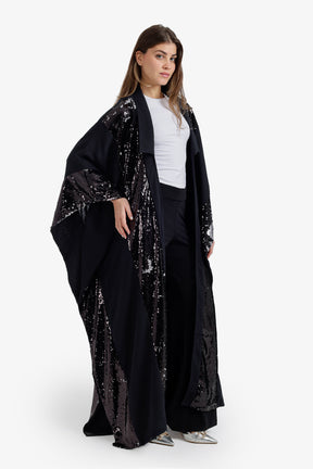 Sequin Detailed Maxi Kimono