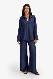 Relaxed High-Low Blouse