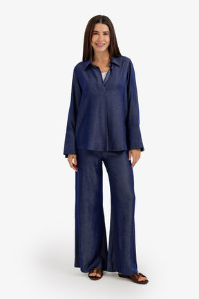 Relaxed High-Low Blouse