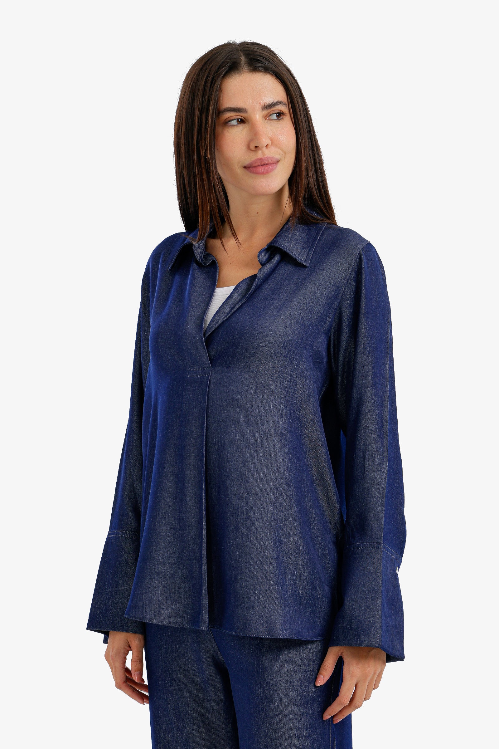 Relaxed High-Low Blouse