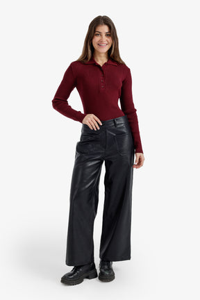 Slim Fit Ribbed Pullover