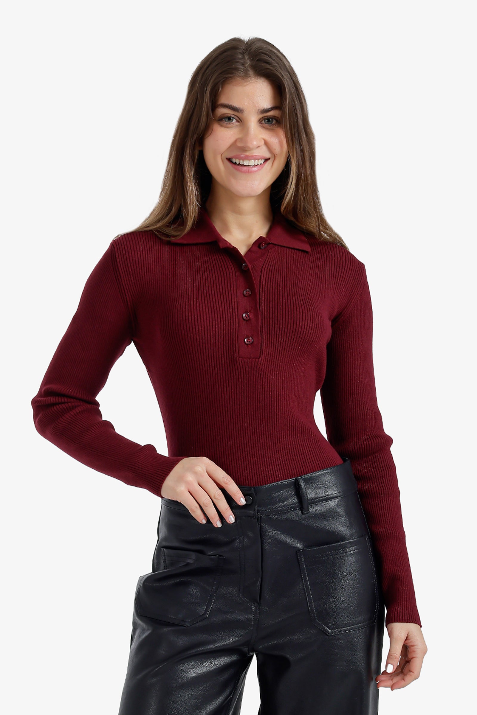 Slim Fit Ribbed Pullover