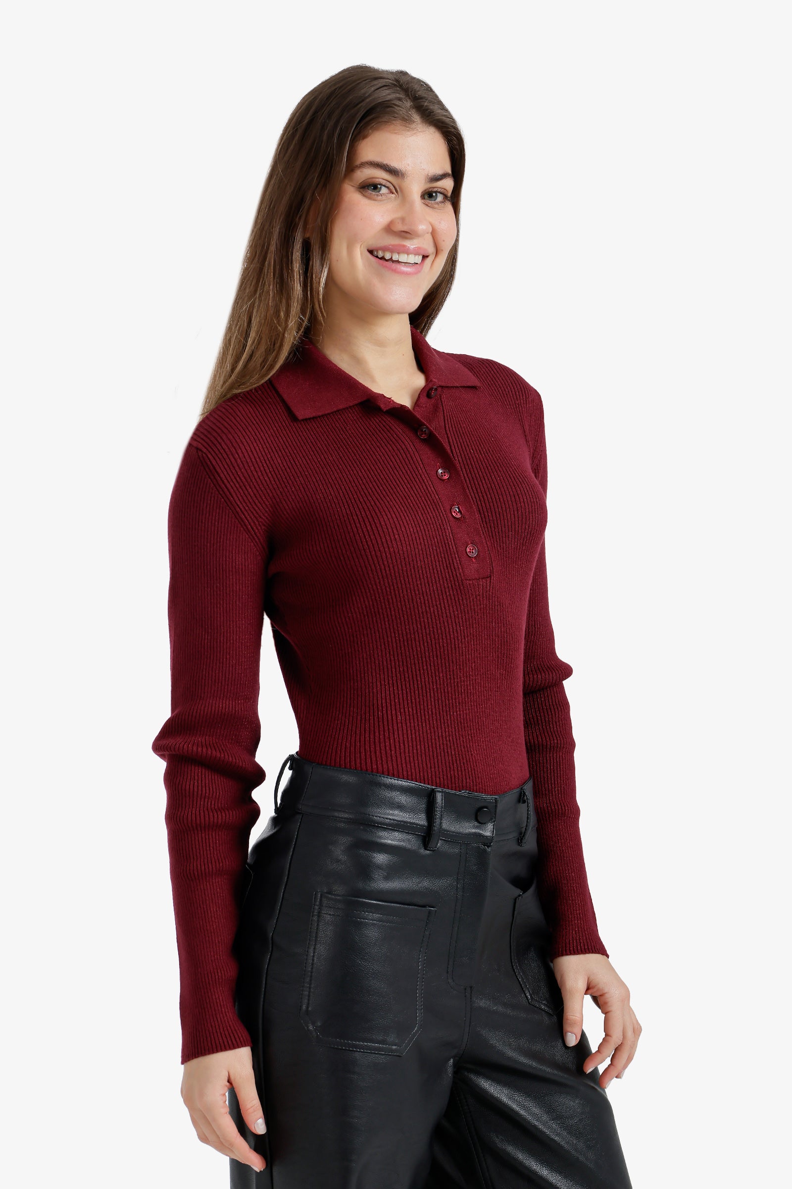 Slim Fit Ribbed Pullover
