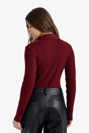 Slim Fit Ribbed Pullover