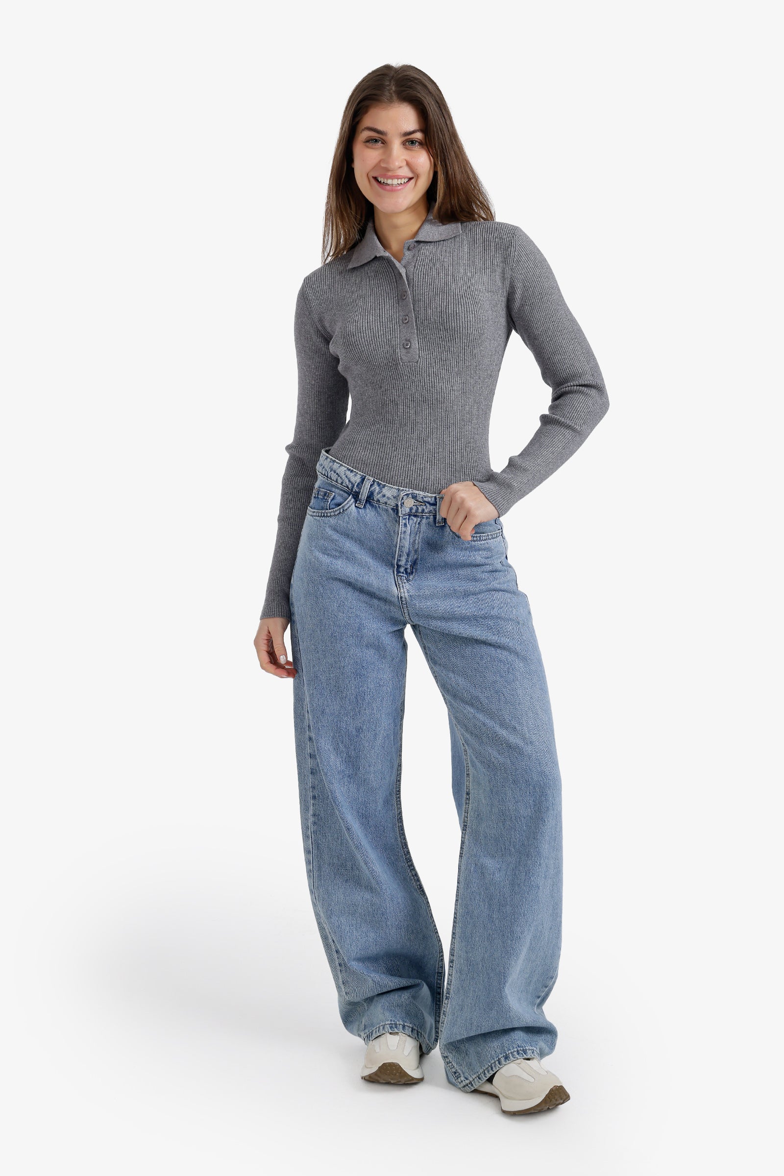Slim Fit Ribbed Pullover