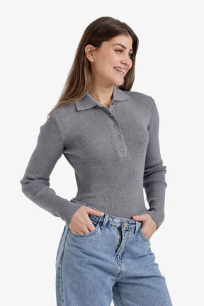 Slim Fit Ribbed Pullover