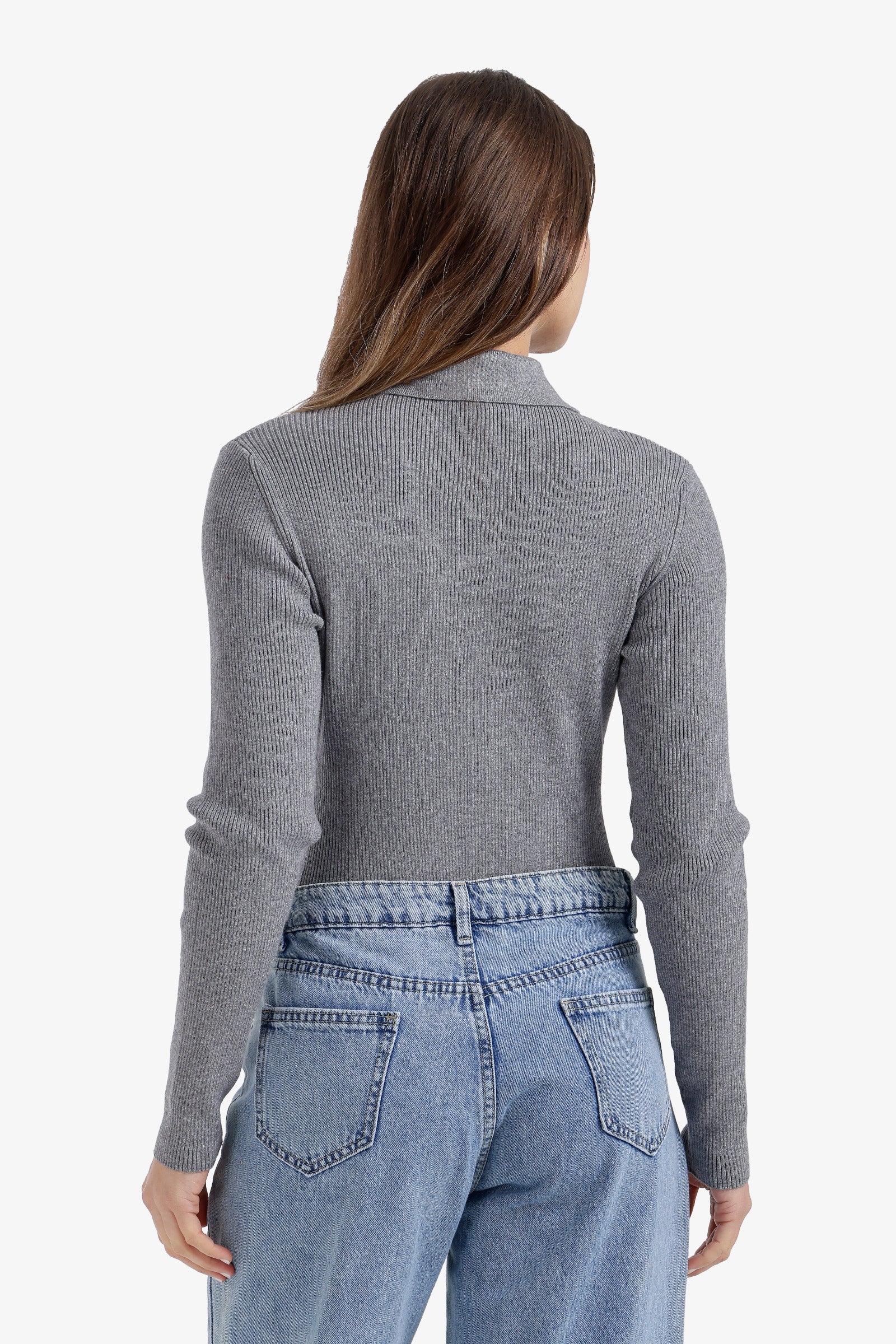 Slim Fit Ribbed Pullover