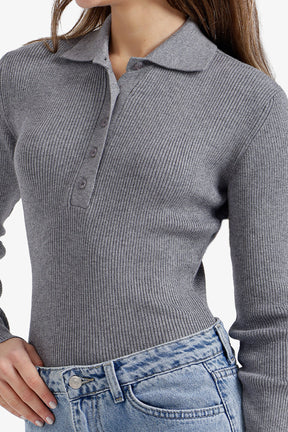 Slim Fit Ribbed Pullover