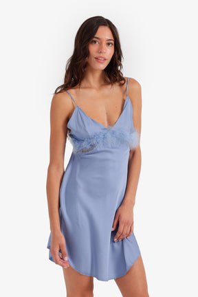 Feather Trim Babydoll