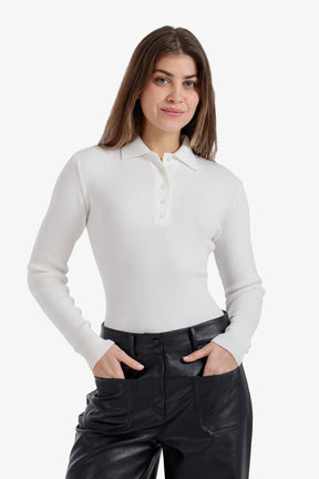 Slim Fit Ribbed Pullover