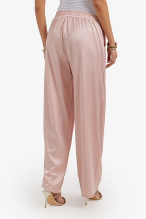 Wide-Leg Satin Pants