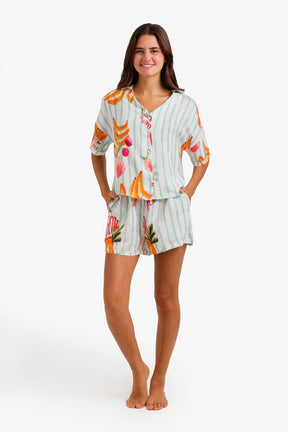 Fruit-Print Pyjama Set
