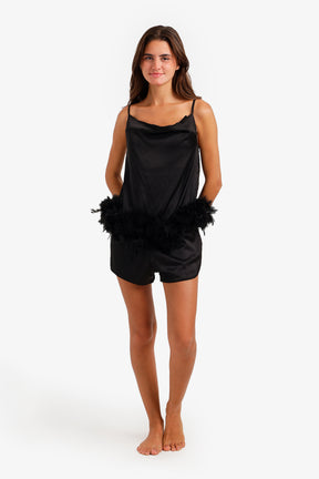 Feather Hem Pyjama Set
