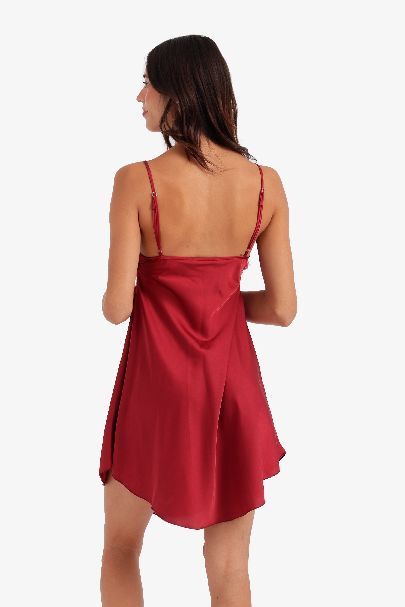 Feather Trim Babydoll