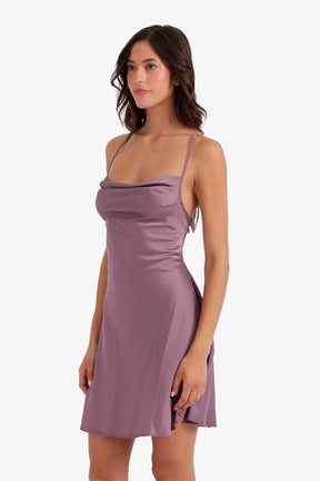 Cross-Back Satin Nightgown