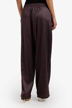 Wide-Leg Satin Pants
