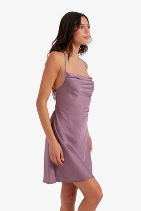 Cross-Back Satin Nightgown