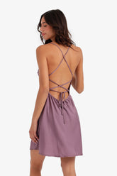 Cross-Back Satin Nightgown
