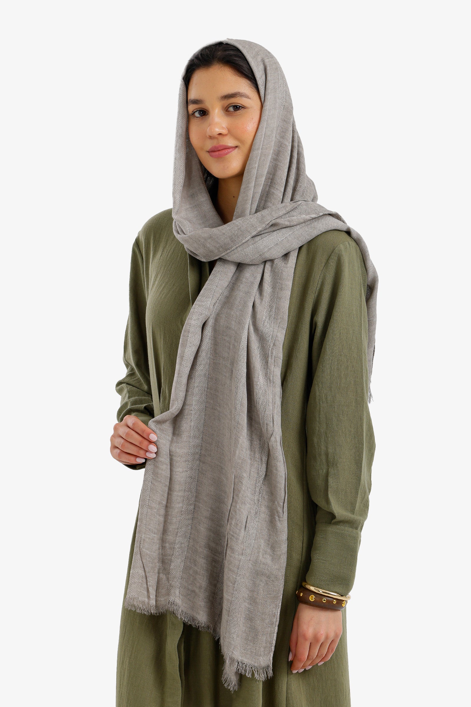 Tonal Stripe Scarf
