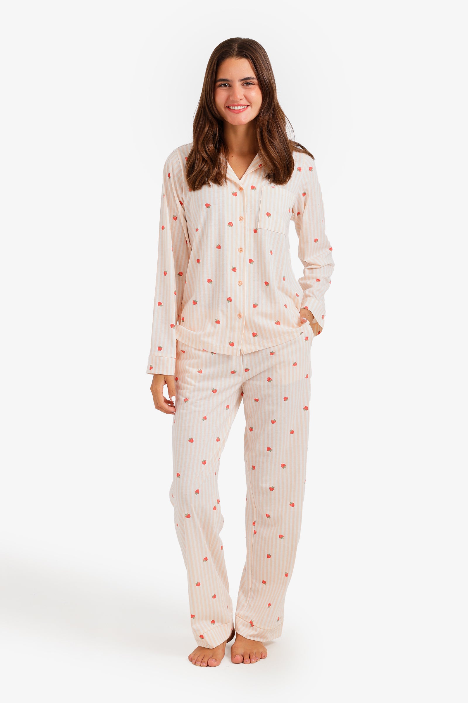 Striped Strawberry Pyjama Set
