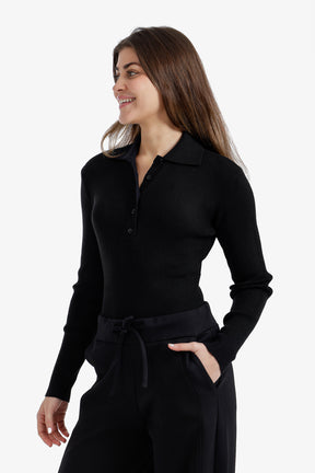 Slim Fit Ribbed Pullover
