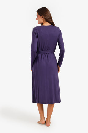 Lace-Trim Nightgown Set